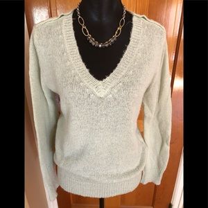J. Crew Mint V-Neck Sweater